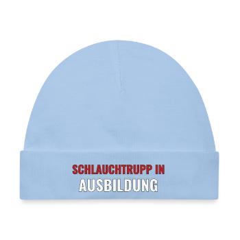 Schlauchtrupp in Ausbildung – Gruppen-Shirt - Baby Premium Organic Mütze - Hellblau - Vorne