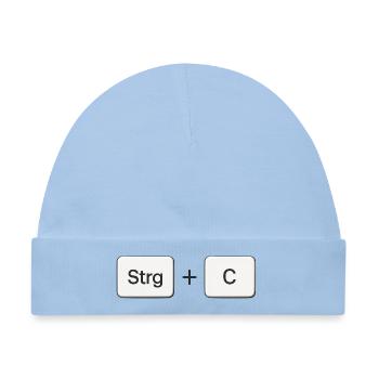 Tastenkombiination Kopieren Strg + C - Baby Premium Organic Mütze - Hellblau - Vorne