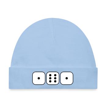 161 "Würfel" - Baby Premium Organic Mütze - Hellblau - Vorne