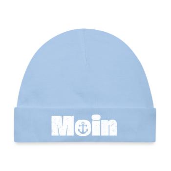 Moin mit Anker Design - Baby Premium Organic Mütze - Hellblau - Vorne