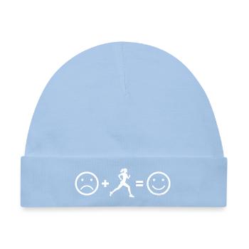 Geschenkidee für eine Running mit Running - Baby Premium Organic Mütze - Hellblau - Vorne