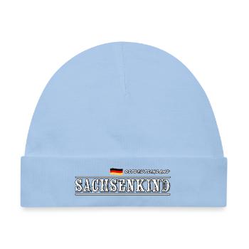 SACHSENKIND - Ostdeutschland - Heimatliebe - Baby Premium Organic Mütze - Hellblau - Vorne