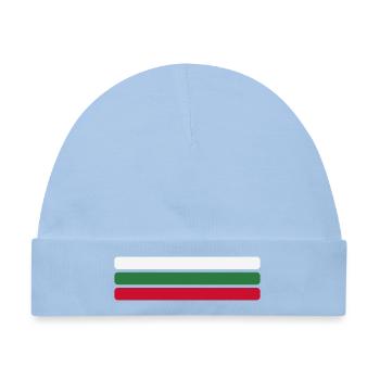 Bulgarien Flagge Minimal - Fahne Fan Streifen Desi - Baby Premium Organic Mütze - Hellblau - Vorne