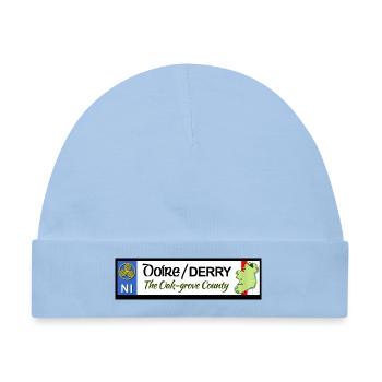 Derry Oak Leaf County Heritage Banner - Baby Premium Organic Mütze - Hellblau - Vorne
