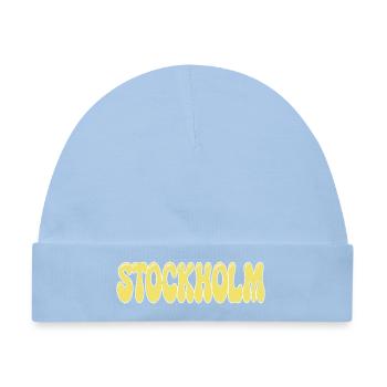 Stockholm Yellow Ball Retro-Tippfehler - Baby Premium Organic Mütze - Hellblau - Vorne