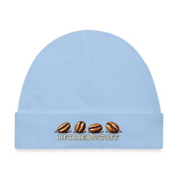 Kaffee Shirt Betriebsstoff - Baby Premium Organic Mütze - Hellblau - Vorne