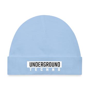 Underground Techno - Baby Premium Organic Mütze - Hellblau - Vorne