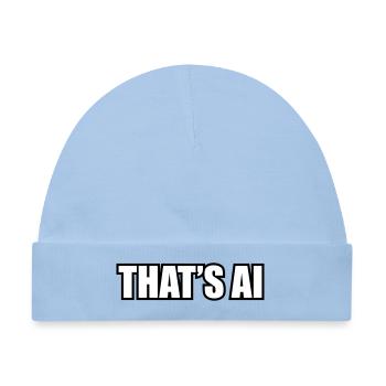 "That's AI" Font - Baby Premium Organic Mütze - Hellblau - Vorne