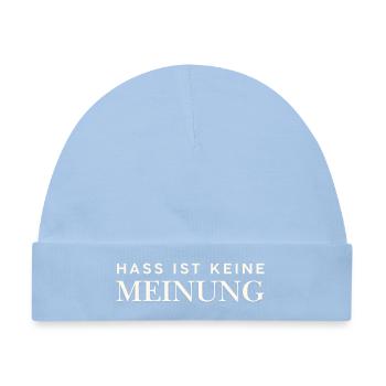 Hass ist keine Meinung - Baby Premium Organic Mütze - Hellblau - Vorne