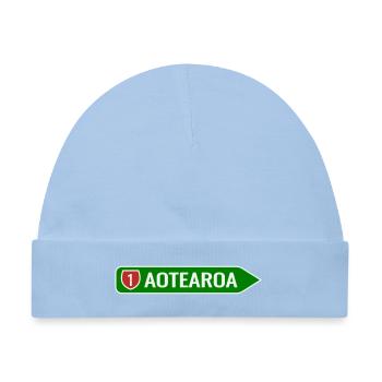 Aotearoa Straßenschild Pfeil – Neuseeland Highway  - Baby Premium Organic Mütze - Hellblau - Vorne