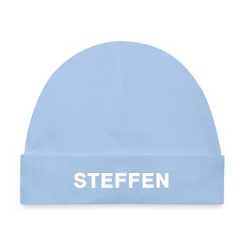 Steffen ist dein Name Original Oldschool 90es - Baby Premium Organic Mütze - Hellblau - Vorne