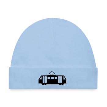 Bim Straßenbahn Tram Graz - Baby Premium Organic Mütze - Hellblau - Vorne