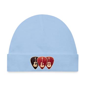 Vintage Design Gitarrenplektren Ventilator. - Baby Premium Organic Mütze - Hellblau - Vorne