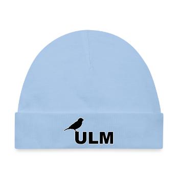 Ulmer Spatz Linsen mit Spatzla Schwabisch - Baby Premium Organic Mütze - Hellblau - Vorne