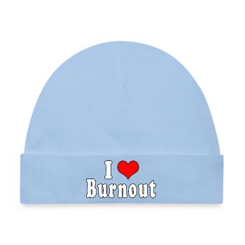 Ich liebe Burnout - Baby Premium Organic Mütze - Hellblau - Vorne