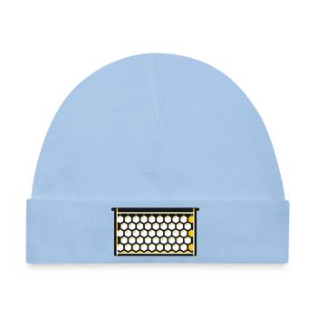  Bienenwabe Rähmchen Imkerei Honigernte Bienen - Baby Premium Organic Mütze - Hellblau - Vorne