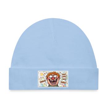 Durst-Karikatur Comicgesicht - Baby Premium Organic Mütze - Hellblau - Vorne