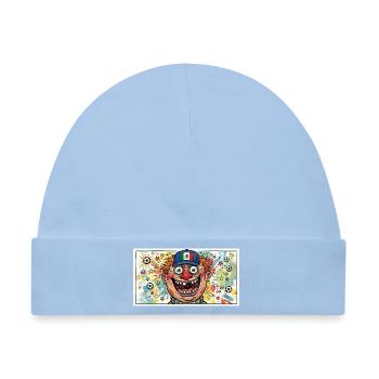 Mexiko Fußball-Clown im Farbwirbel - Baby Premium Organic Mütze - Hellblau - Vorne
