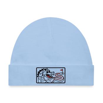 Minigolf Retro Cartoon Golfball JGA Team - Baby Premium Organic Mütze - Hellblau - Vorne