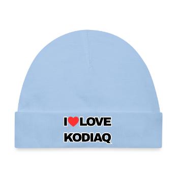 I Love KODIAQ  - Baby Premium Organic Mütze - Hellblau - Vorne