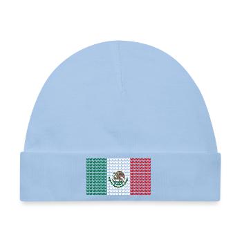 Mexiko Rasterflag Muster - Baby Premium Organic Mütze - Hellblau - Vorne