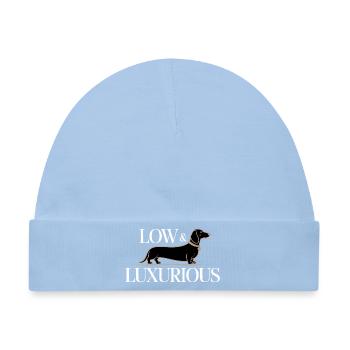 Low & Luxurious Dackel Design - Baby Premium Organic Mütze - Hellblau - Vorne