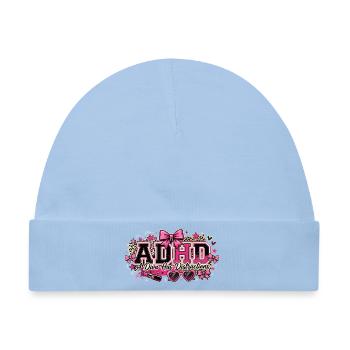 ADHD Diva Distractions in Pink Leopard - Baby Premium Organic Mütze - Hellblau - Vorne