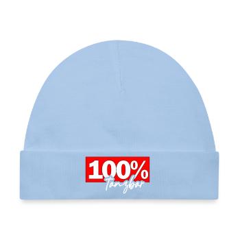 100% Tanzbar – Bold Dance Typography - Baby Premium Organic Mütze - Hellblau - Vorne
