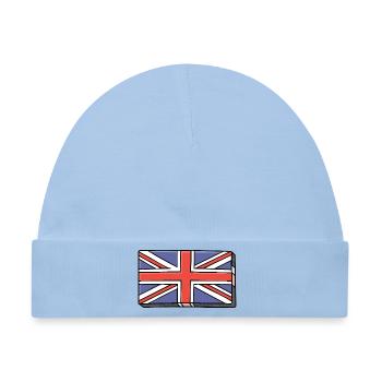 Union Jack Ziegel - Baby Premium Organic Mütze - Hellblau - Vorne