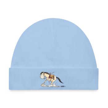 Westernpferd im Slide - Baby Premium Organic Mütze - Hellblau - Vorne