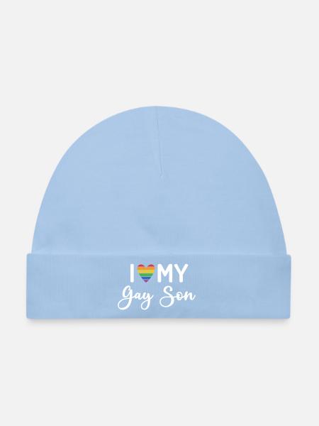 Ich liebe meinen schwulen Sohn - Baby Premium Organic Mütze - Hellblau