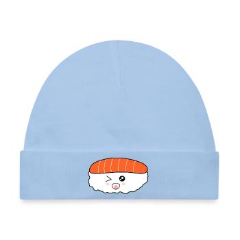 Geburt Baby Geburt 2026 Geschenk  - Baby Premium Organic Mütze - Hellblau - Vorne