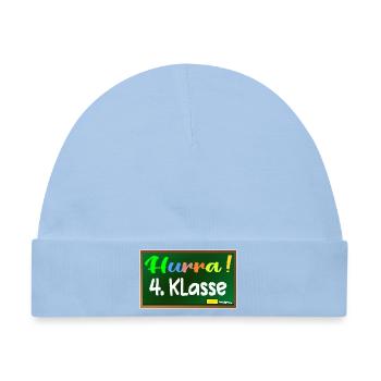 Viertklässler - Grundschule 4. Klasse - Baby Premium Organic Mütze - Hellblau - Vorne