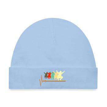 Sumoringer Herzschlag Retro Japanische Kampfkunst - Baby Premium Organic Mütze - Hellblau - Vorne