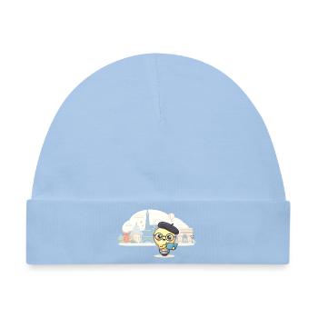 Pariser Glühbirnen-Gelehrter - Baby Premium Organic Mütze - Hellblau - Vorne