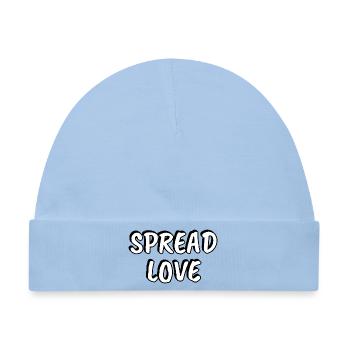 Spread Love Handgeschriebene Typografie - Baby Premium Organic Mütze - Hellblau - Vorne