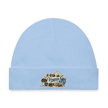Virginia Old Dominion State Vintage-Aufkleber - Baby Premium Organic Mütze - Hellblau - Vorne