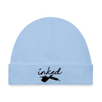 inked tattoo tattooed tattoowiert nadel ink inked - Baby Premium Organic Mütze - Hellblau - Vorne