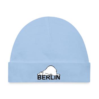 Berlin Deutschland Berliner Bär Wappentier Berlin - Baby Premium Organic Mütze - Hellblau - Vorne
