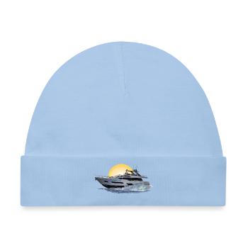 Motorboot - Baby Premium Organic Mütze - Hellblau - Vorne