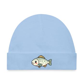 Forelle Fisch - Baby Premium Organic Mütze - Hellblau - Vorne