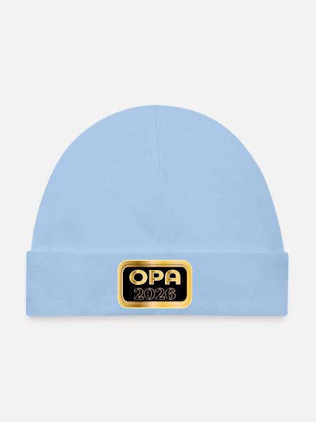 OPA 2026 BABY ANKÜNDIGUNG - Baby Premium Organic Mütze - Hellblau