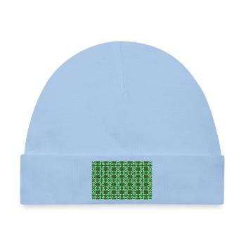 Gestricktes Weihnachtsmuster - Baby Premium Organic Mütze - Hellblau - Vorne