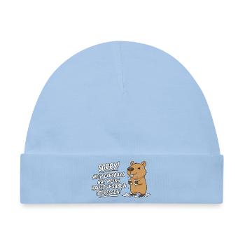 Sorry! Capybara hat meine Hausaufgaben gefressen - Baby Premium Organic Mütze - Hellblau - Vorne