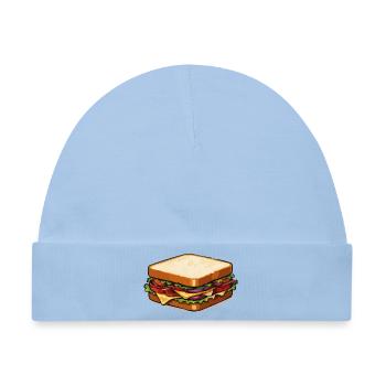 Käse-Sandwich Pop-Art - Baby Premium Organic Mütze - Hellblau - Vorne