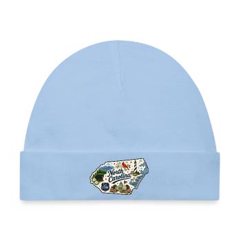 North Carolina Tar Heel State Vintage-Aufkleber - Baby Premium Organic Mütze - Hellblau - Vorne