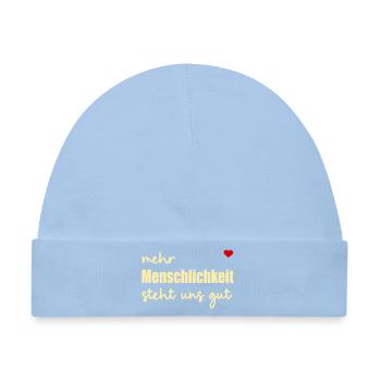 Demokratie Herz Menschlichkeit - Baby Premium Organic Mütze - Hellblau - Vorne