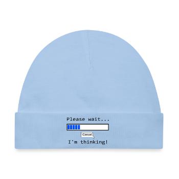 Blauer Fortschrittsbalken mit Abbrechen-Option - Baby Premium Organic Mütze - Hellblau - Vorne