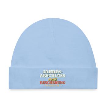 Jahresabschluss statt Bescherung - Buchhaltung - Baby Premium Organic Mütze - Hellblau - Vorne