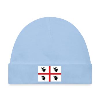 Aufkleber Flagge von Sardinien Flagge Sardinien Aufkleber - Baby Premium Organic Mütze - Hellblau - Vorne